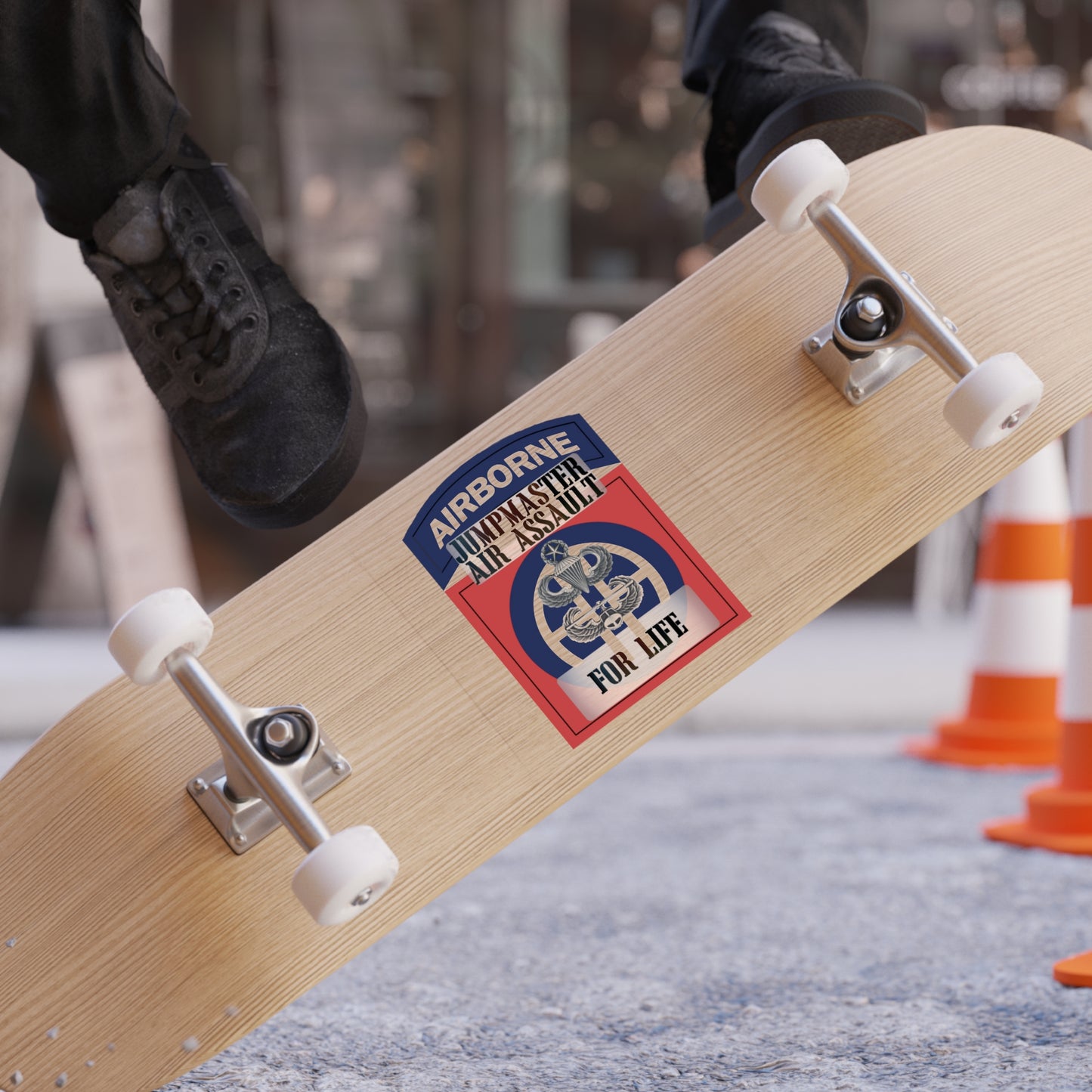 82nd Patch with Master Wings and Air Assault Outdoor Sticker Transparent Outdoor Stickers, Square, 1pc