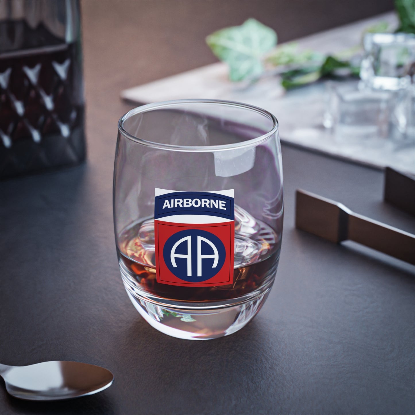 82nd Airborne Division Patch Whiskey Glass