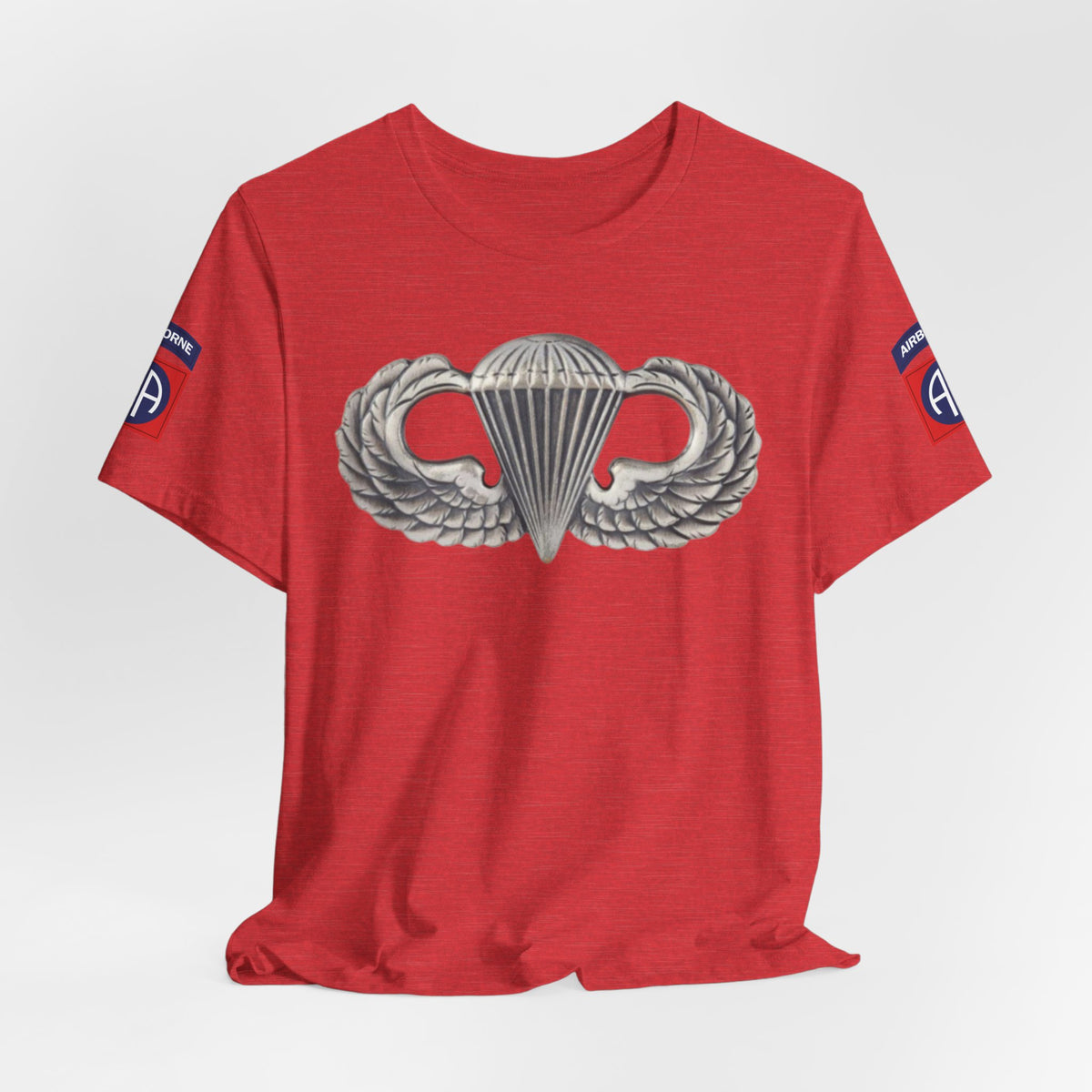 82nd Airborne Basic Wings Both-Sleeve Patch T-Shirt, Airborne Life