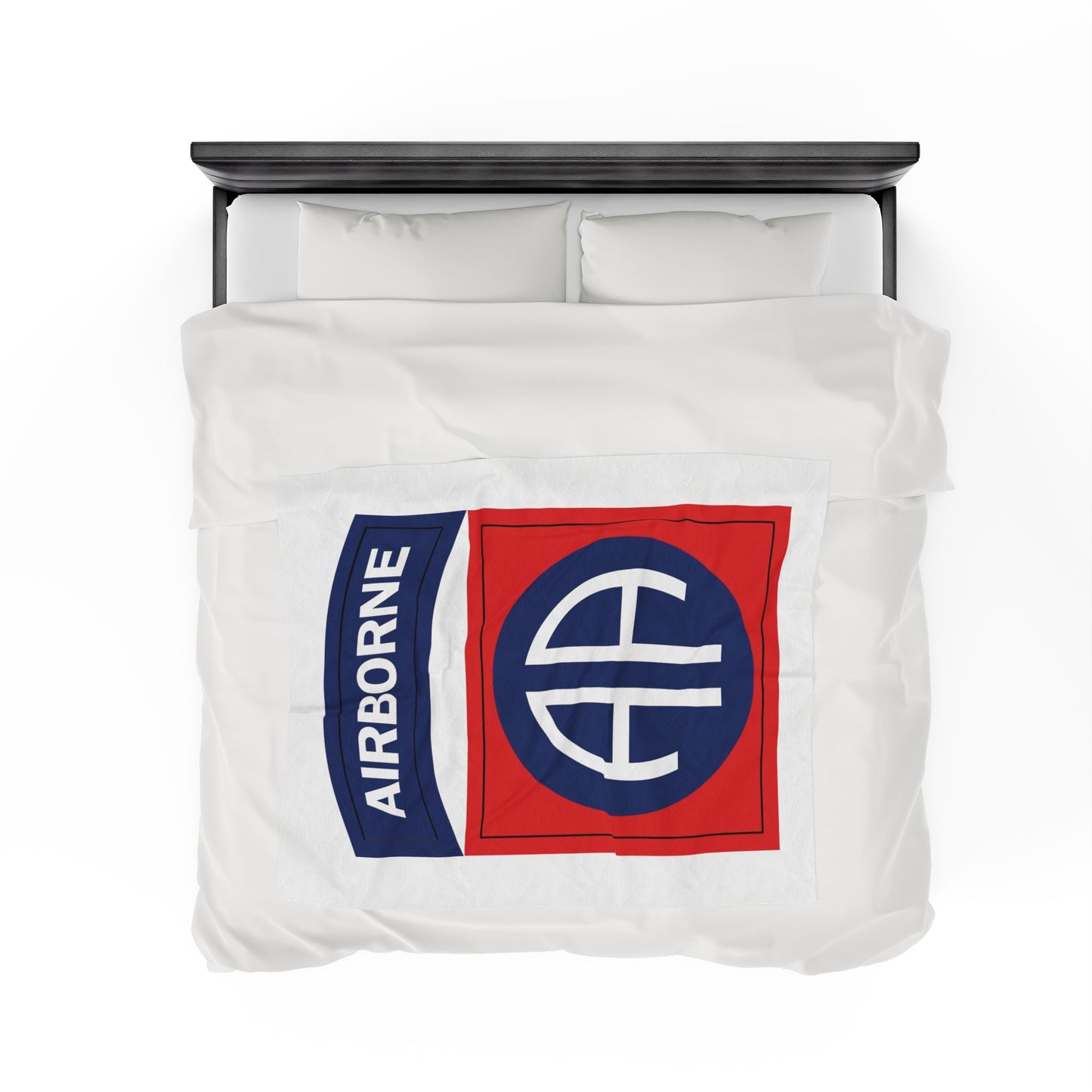 82nd Airborne Patch Velveteen Plush Blanket AATW!