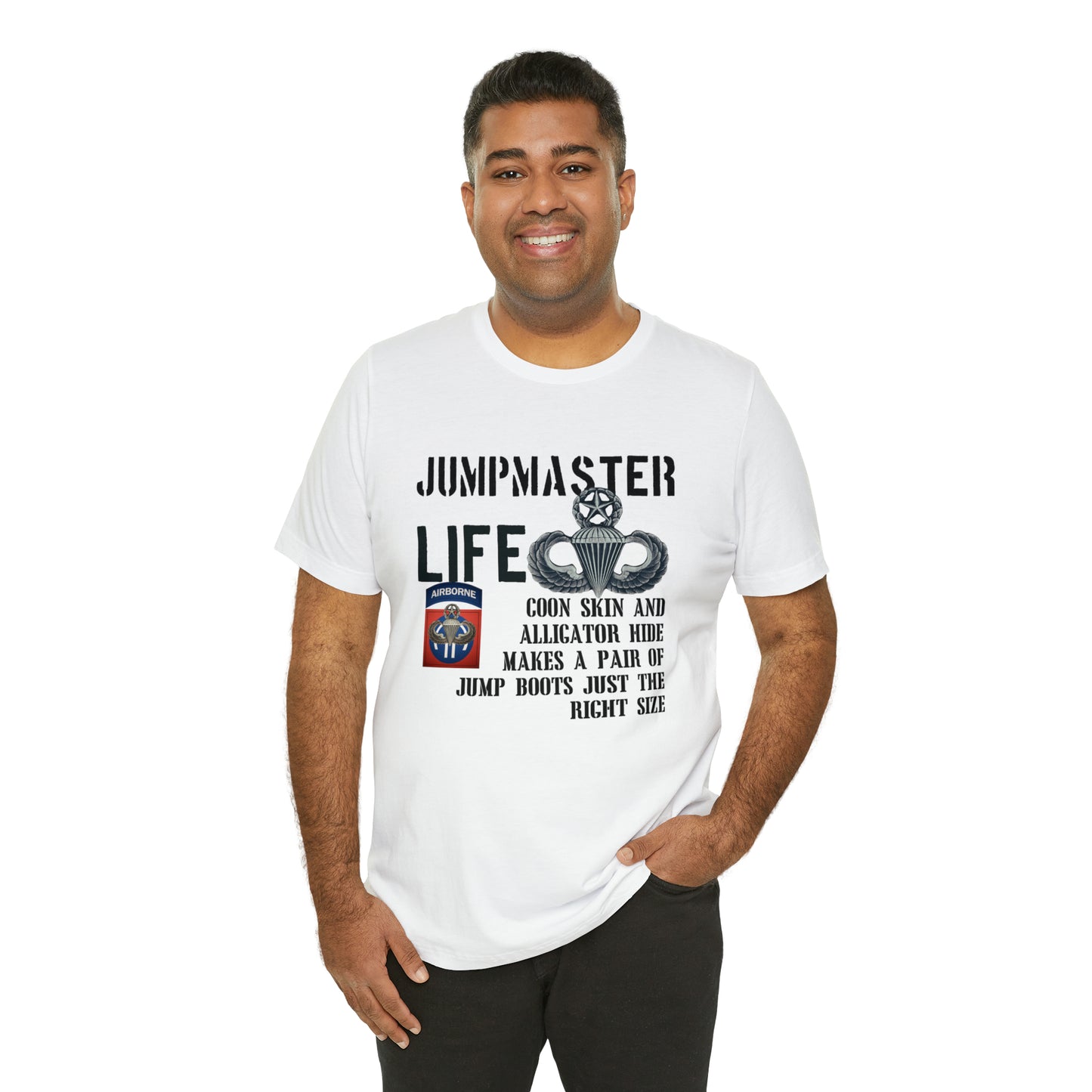 Jumpmaster Life Coonskin and Alligator Hide Unisex Jersey Short Sleeve Tee