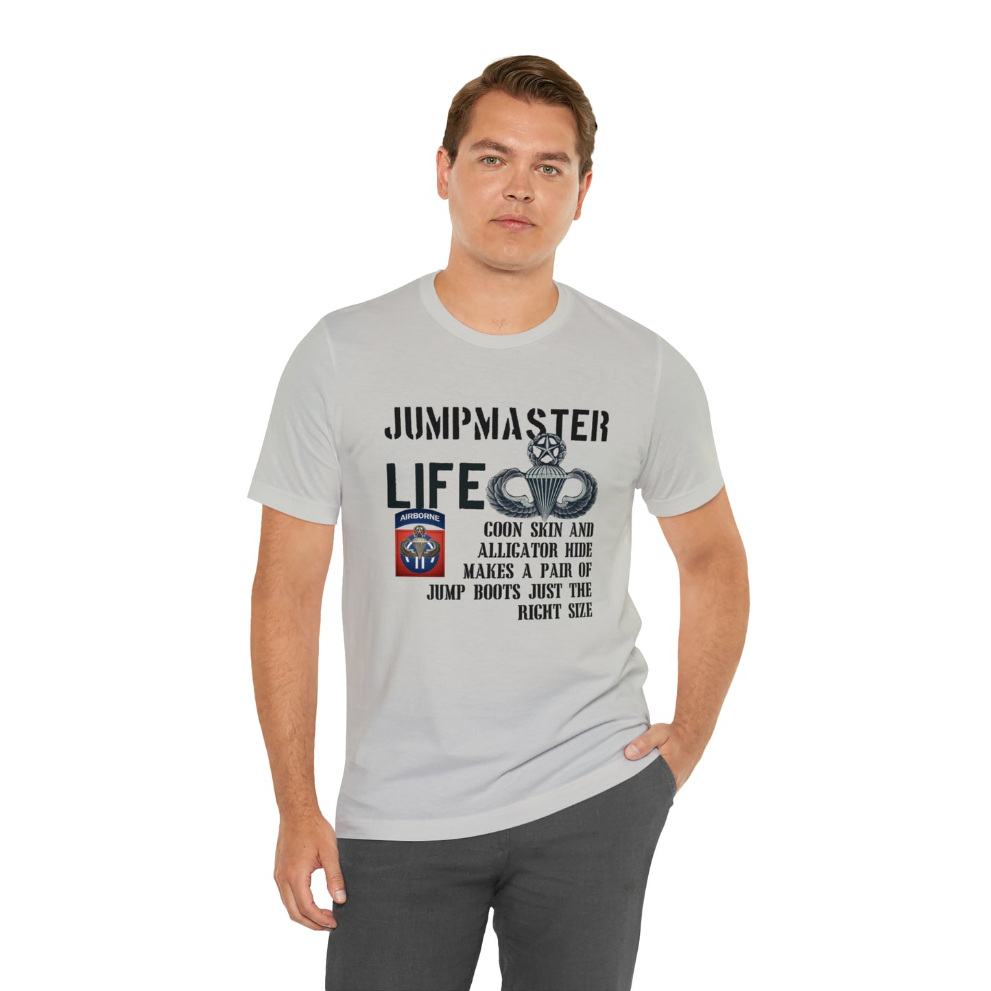 Jumpmaster Life Coonskin and Alligator Hide Unisex Jersey Short Sleeve Tee