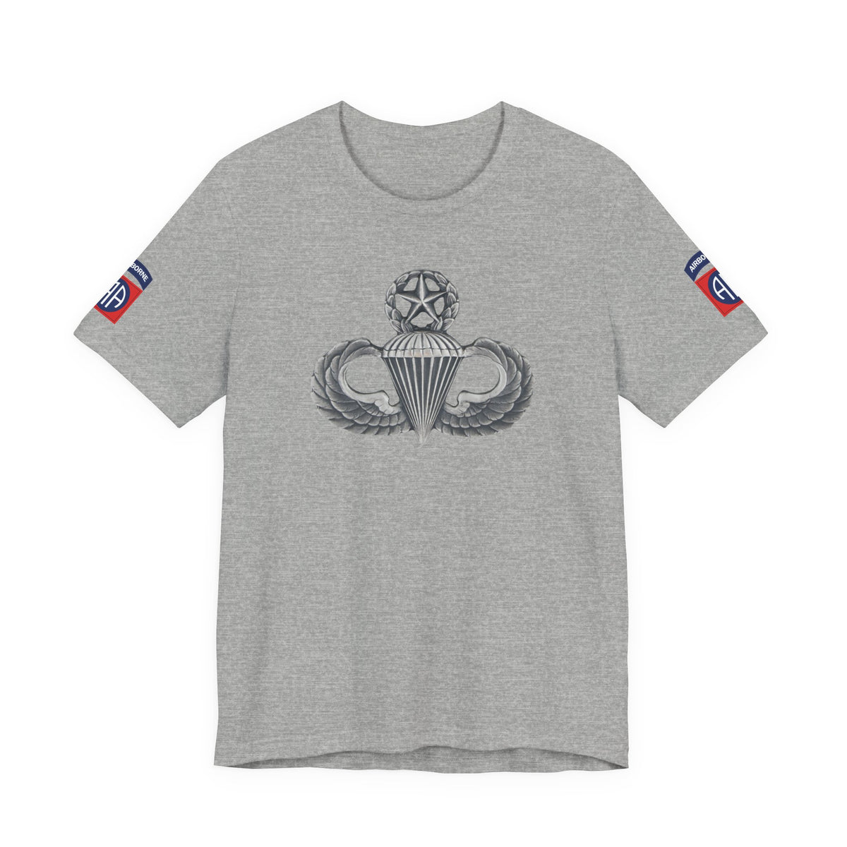 82nd Airborne Master Wings Both-Sleeve Patch T-Shirt | Jumpmaster Life Collection