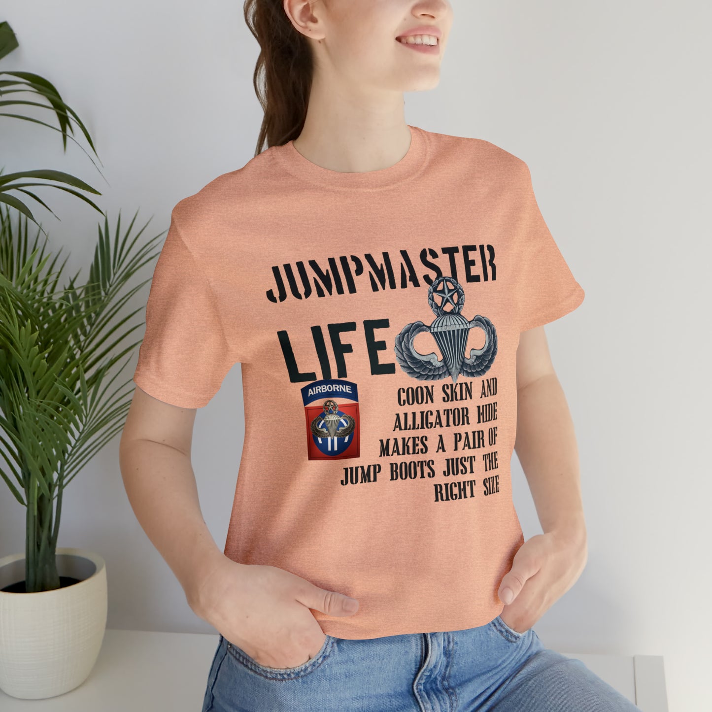 Jumpmaster Life Coonskin and Alligator Hide Unisex Jersey Short Sleeve Tee