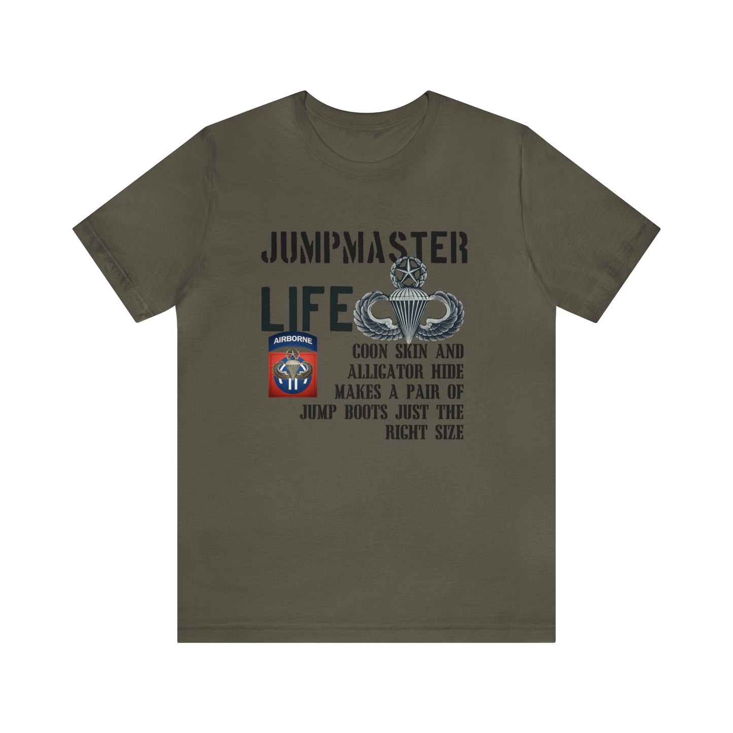 Jumpmaster Life Coonskin and Alligator Hide Unisex Jersey Short Sleeve Tee