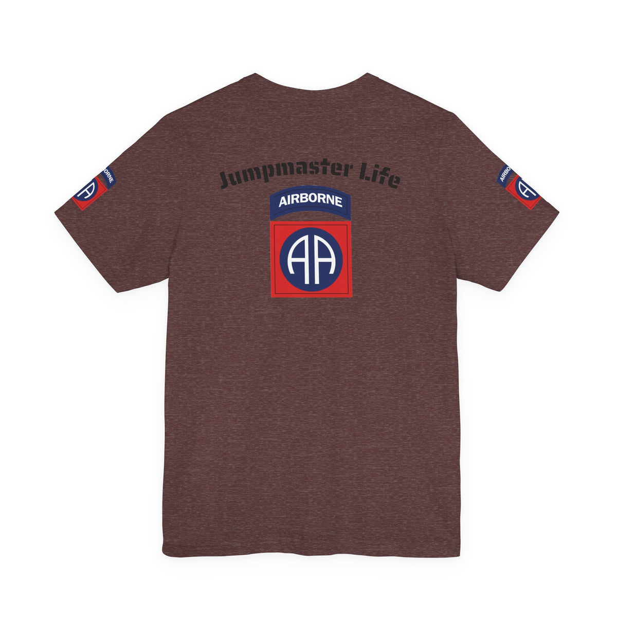 82nd Airborne Master Wings Combat Star Both-Sleeve Patch T-Shirt | Jumpmaster Life Collection