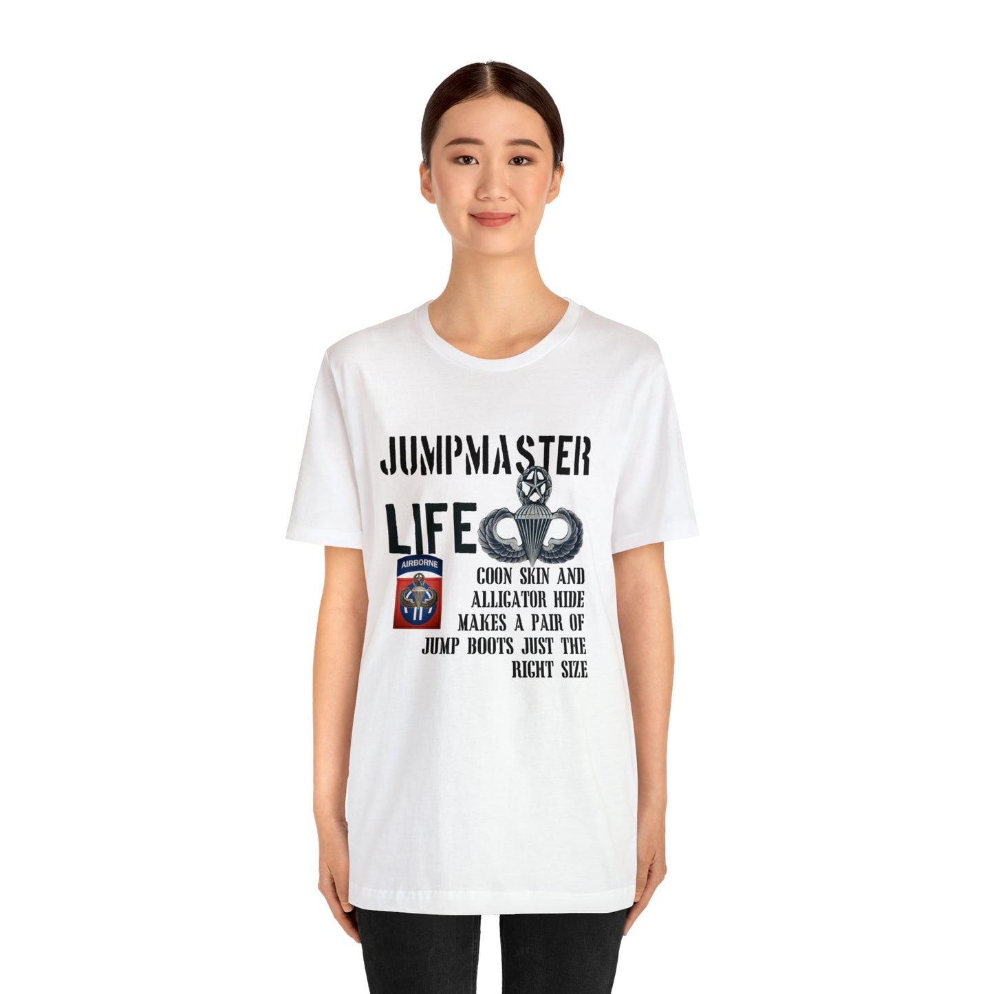 Jumpmaster Life Coonskin and Alligator Hide Unisex Jersey Short Sleeve Tee