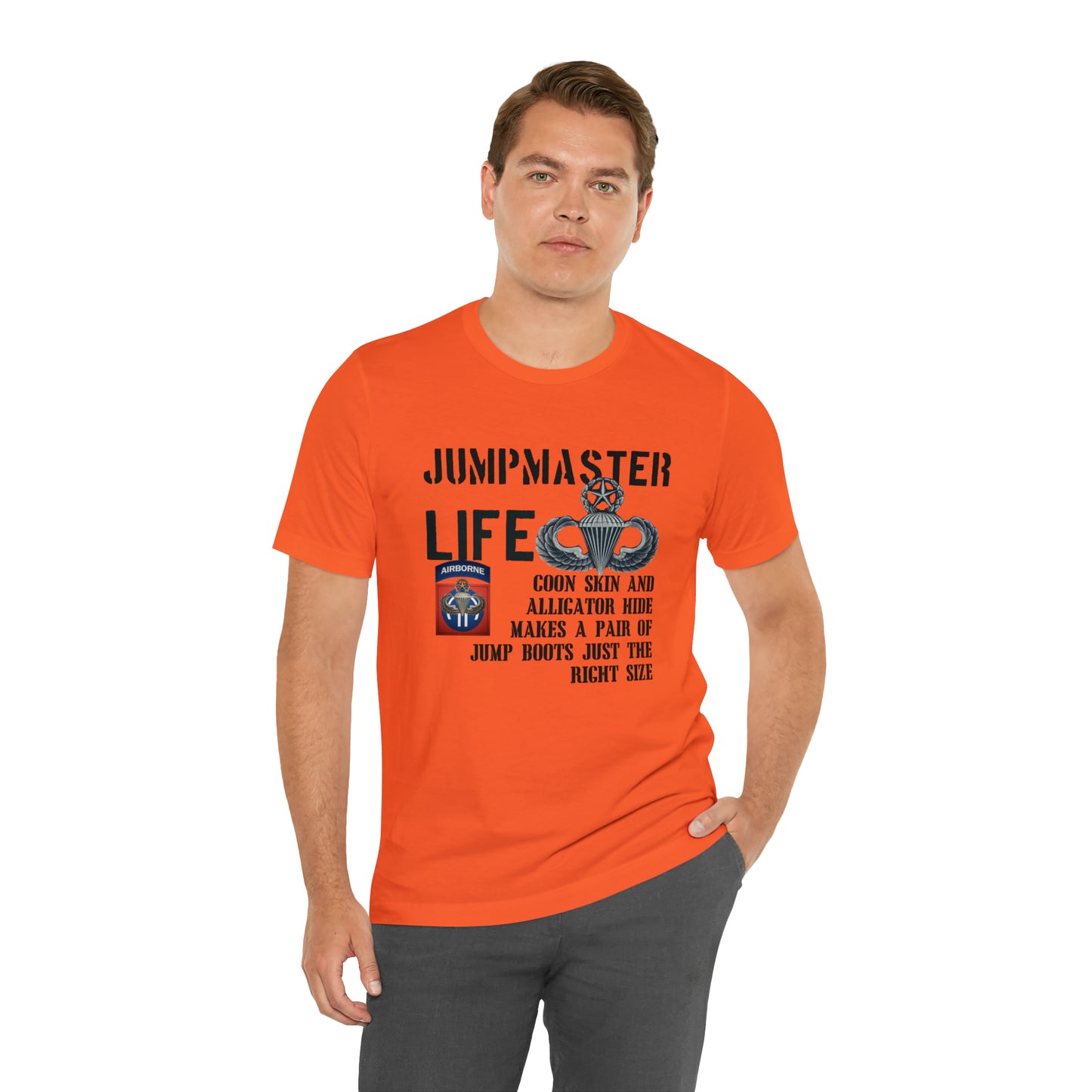 Jumpmaster Life Coonskin and Alligator Hide Unisex Jersey Short Sleeve Tee