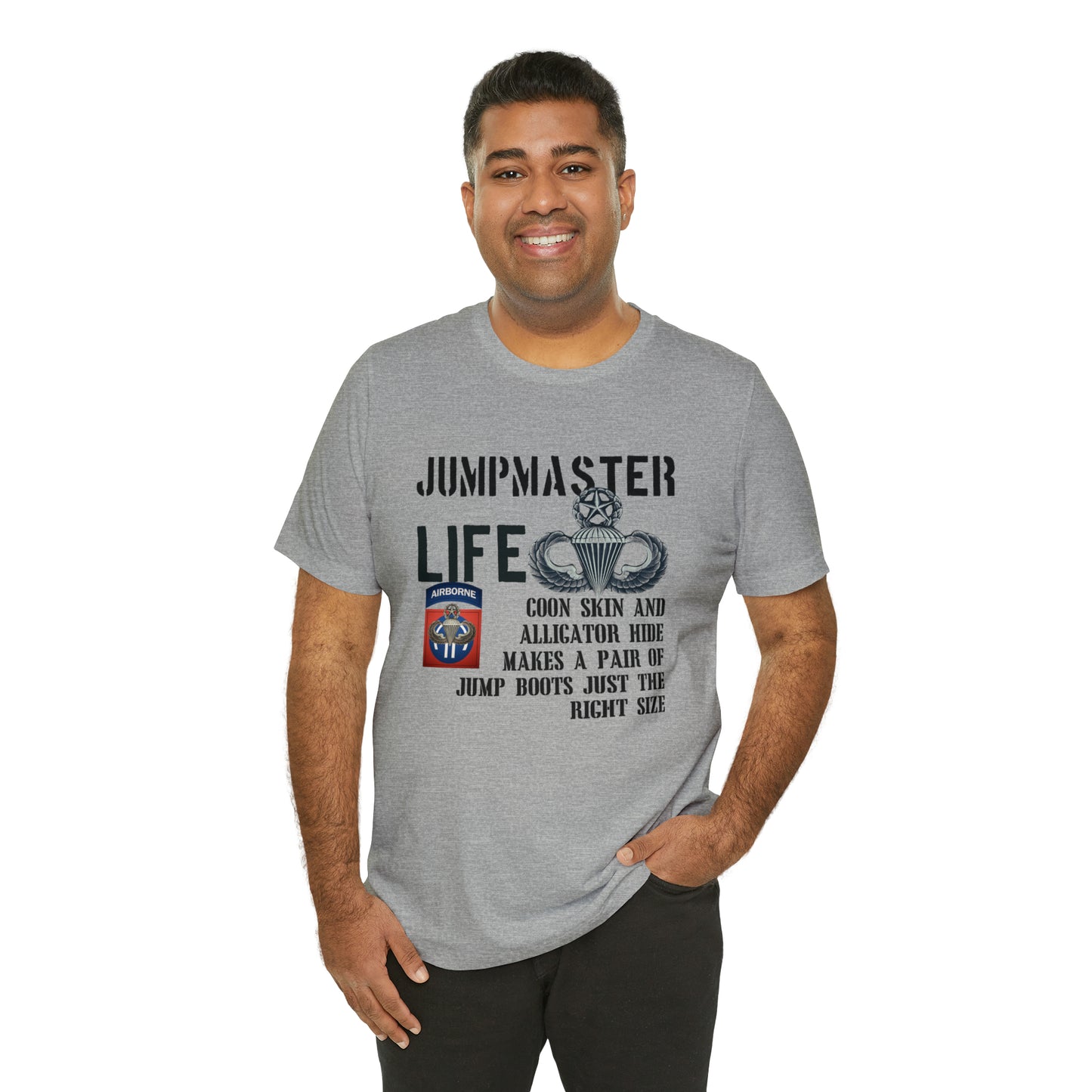 Jumpmaster Life Coonskin and Alligator Hide Unisex Jersey Short Sleeve Tee