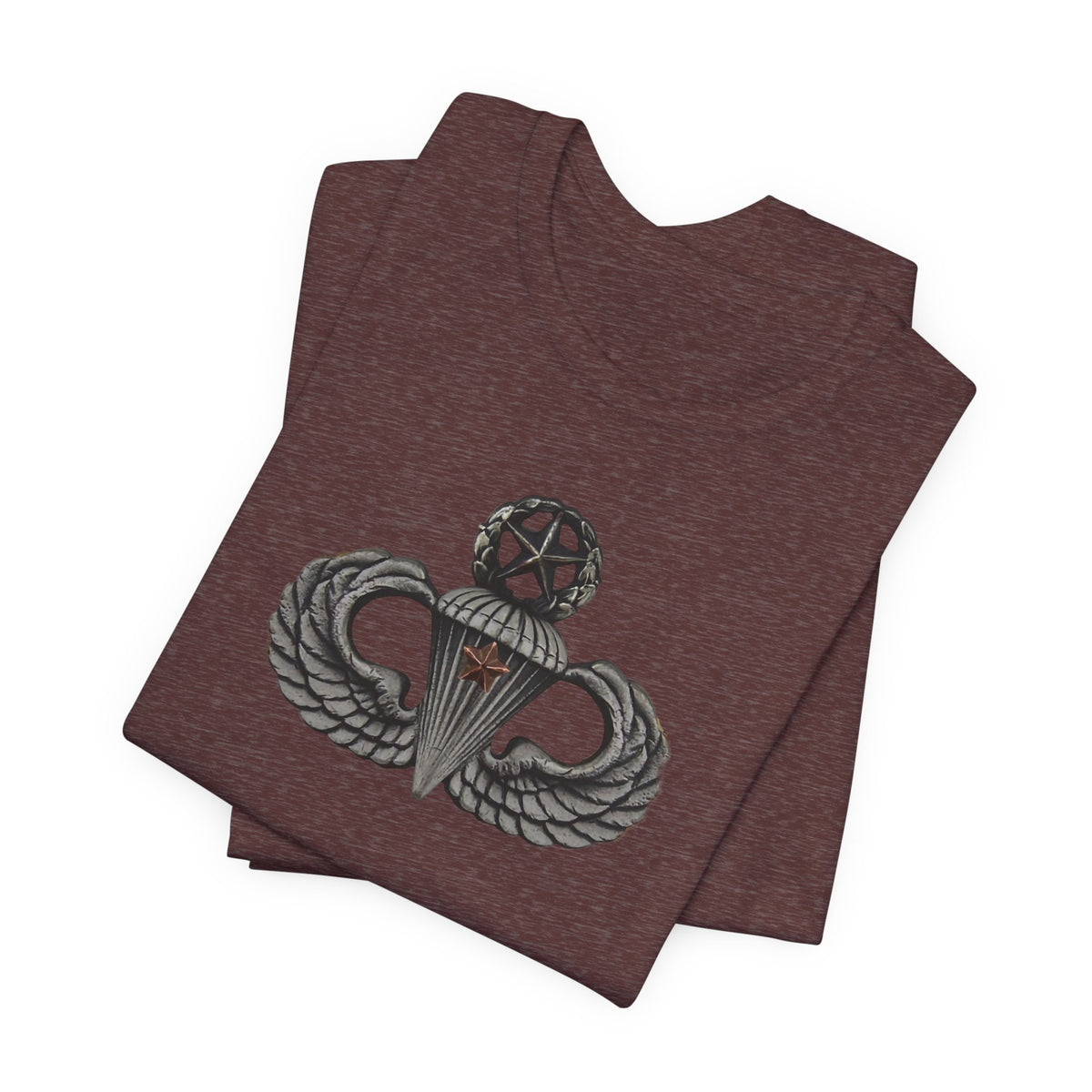 82nd Airborne Master Wings Combat Star Both-Sleeve Patch T-Shirt | Jumpmaster Life Collection