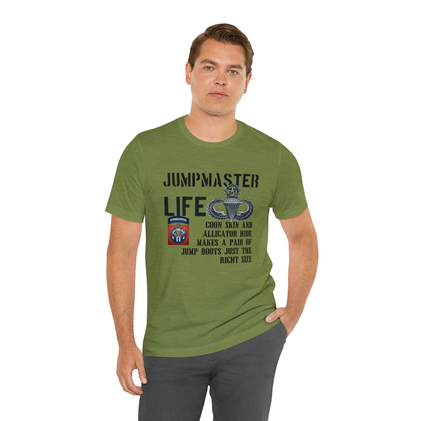 Jumpmaster Life Coonskin and Alligator Hide Unisex Jersey Short Sleeve Tee
