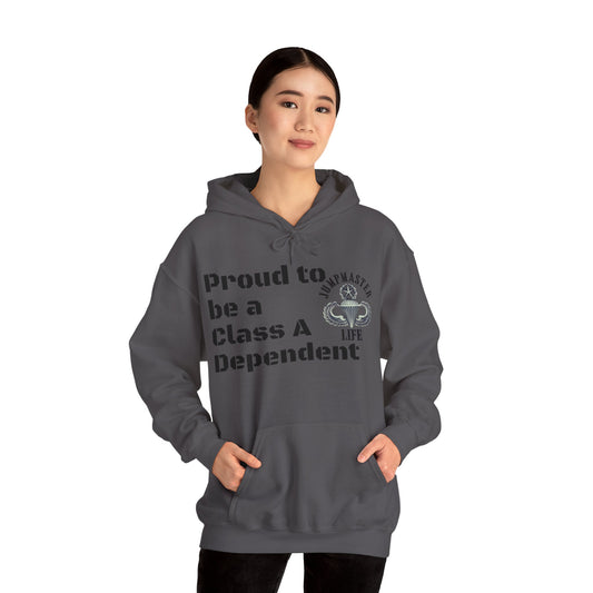 Proud to be a Class A Dependent Jumpmaster Life Unisex Heavy Blend™ Hooded Sweatshirt