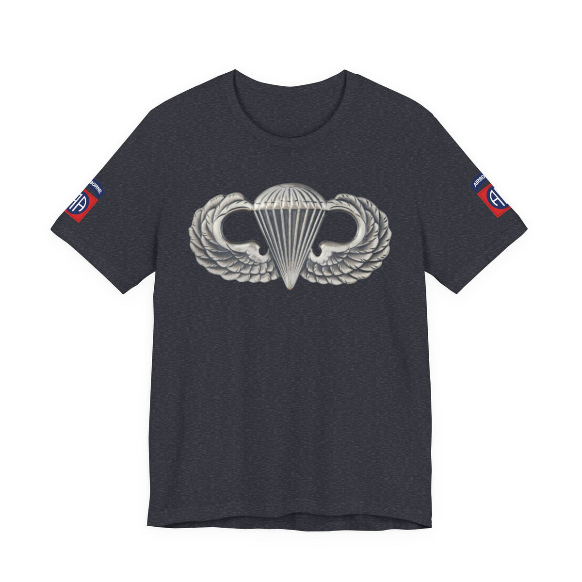 82nd Airborne Basic Wings Both-Sleeve Patch T-Shirt, Airborne Life