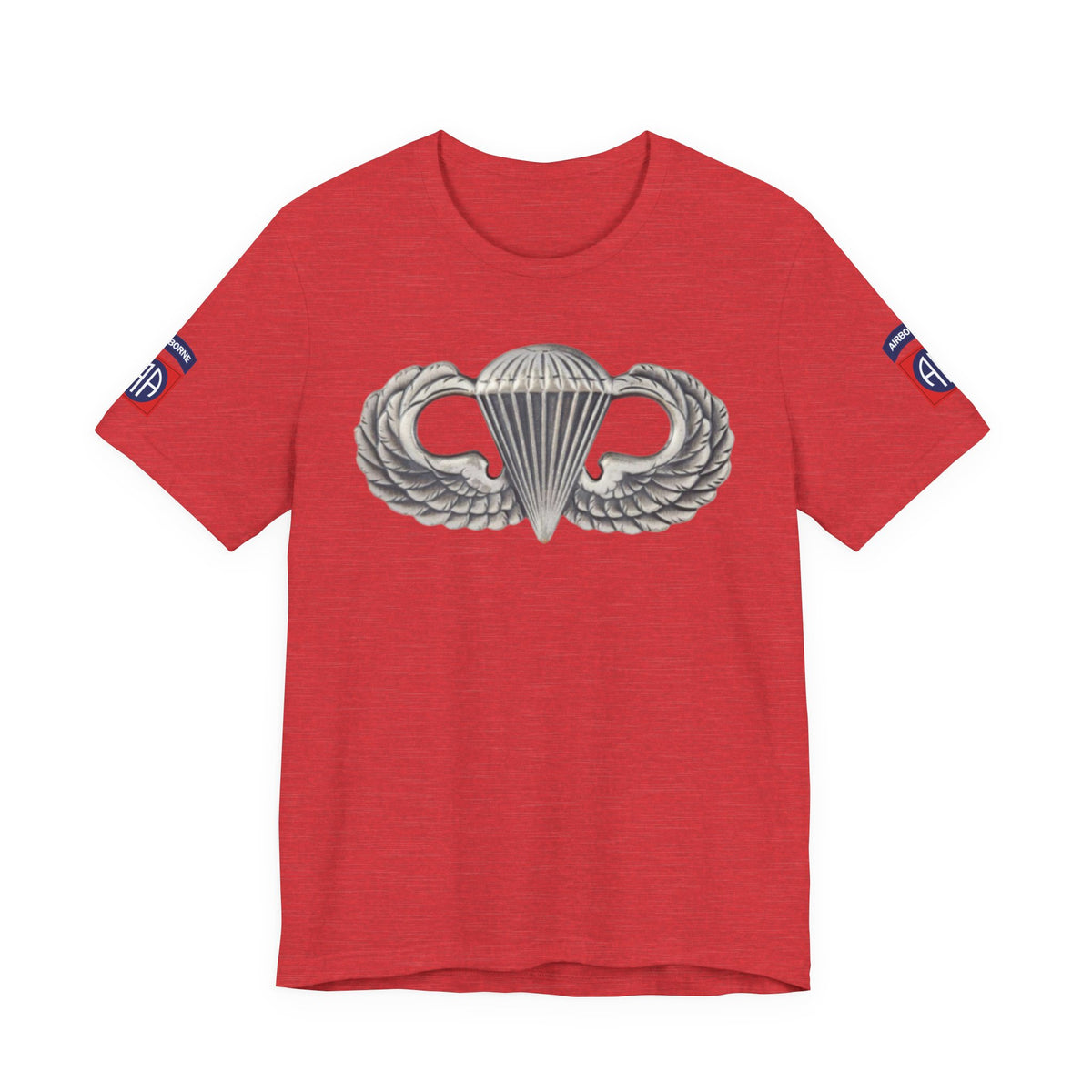 82nd Airborne Basic Wings Both-Sleeve Patch T-Shirt, Airborne Life