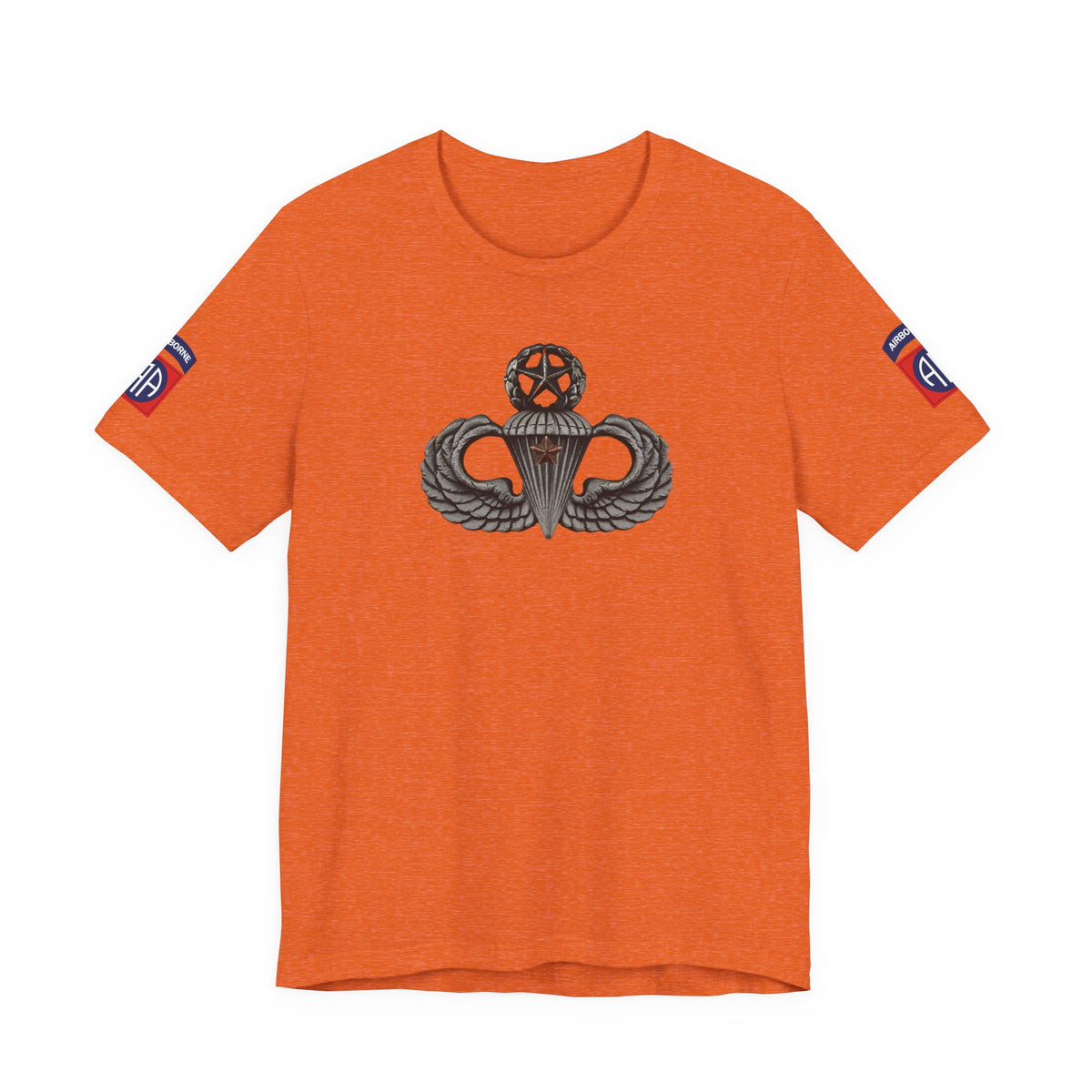 82nd Airborne Master Wings Combat Star Both-Sleeve Patch T-Shirt | Jumpmaster Life Collection
