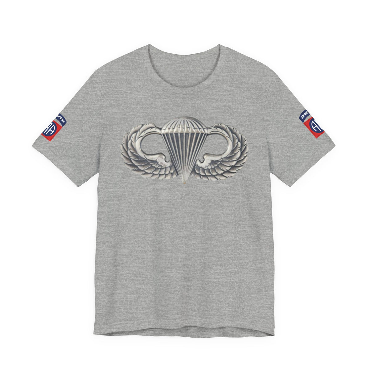 82nd Airborne Basic Wings Both-Sleeve Patch T-Shirt, Airborne Life