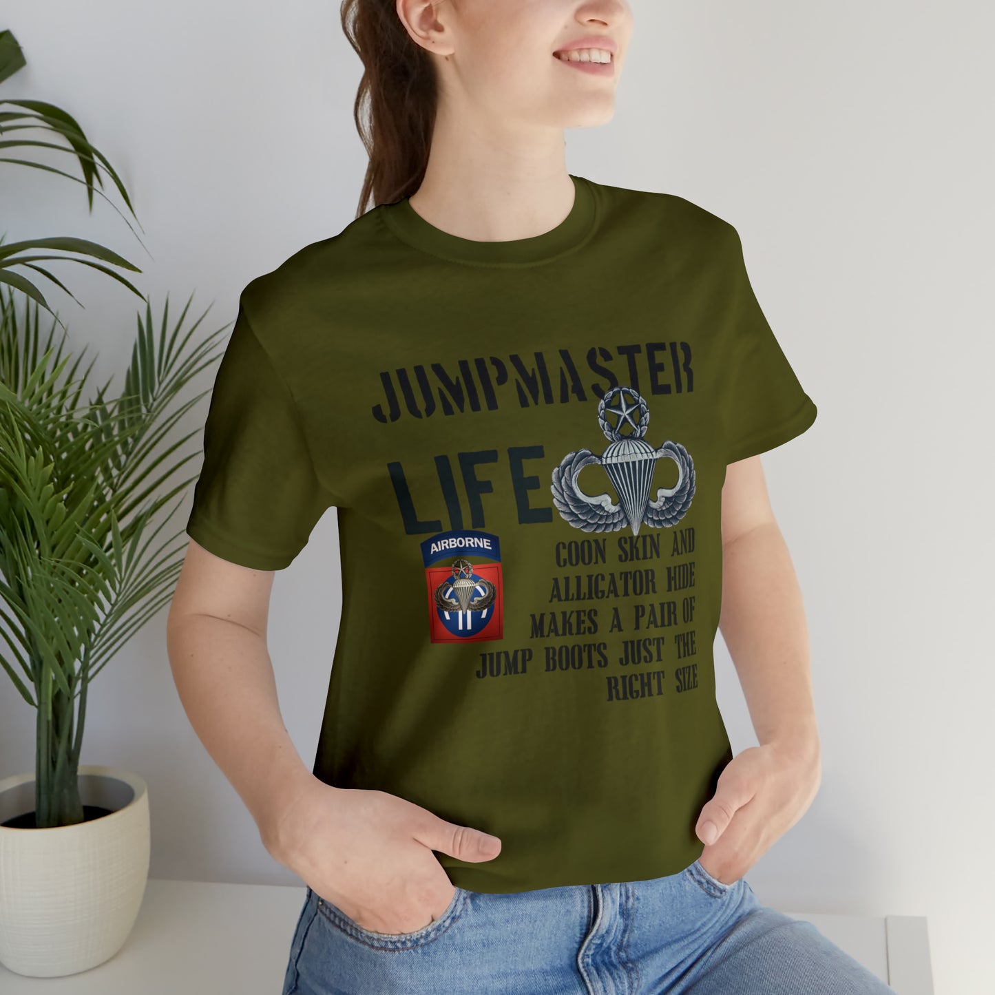 Jumpmaster Life Coonskin and Alligator Hide Unisex Jersey Short Sleeve Tee