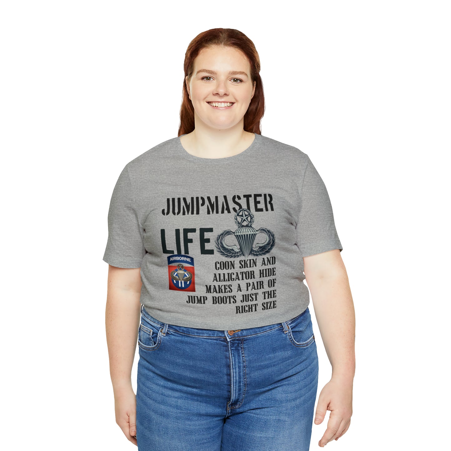 Jumpmaster Life Coonskin and Alligator Hide Unisex Jersey Short Sleeve Tee