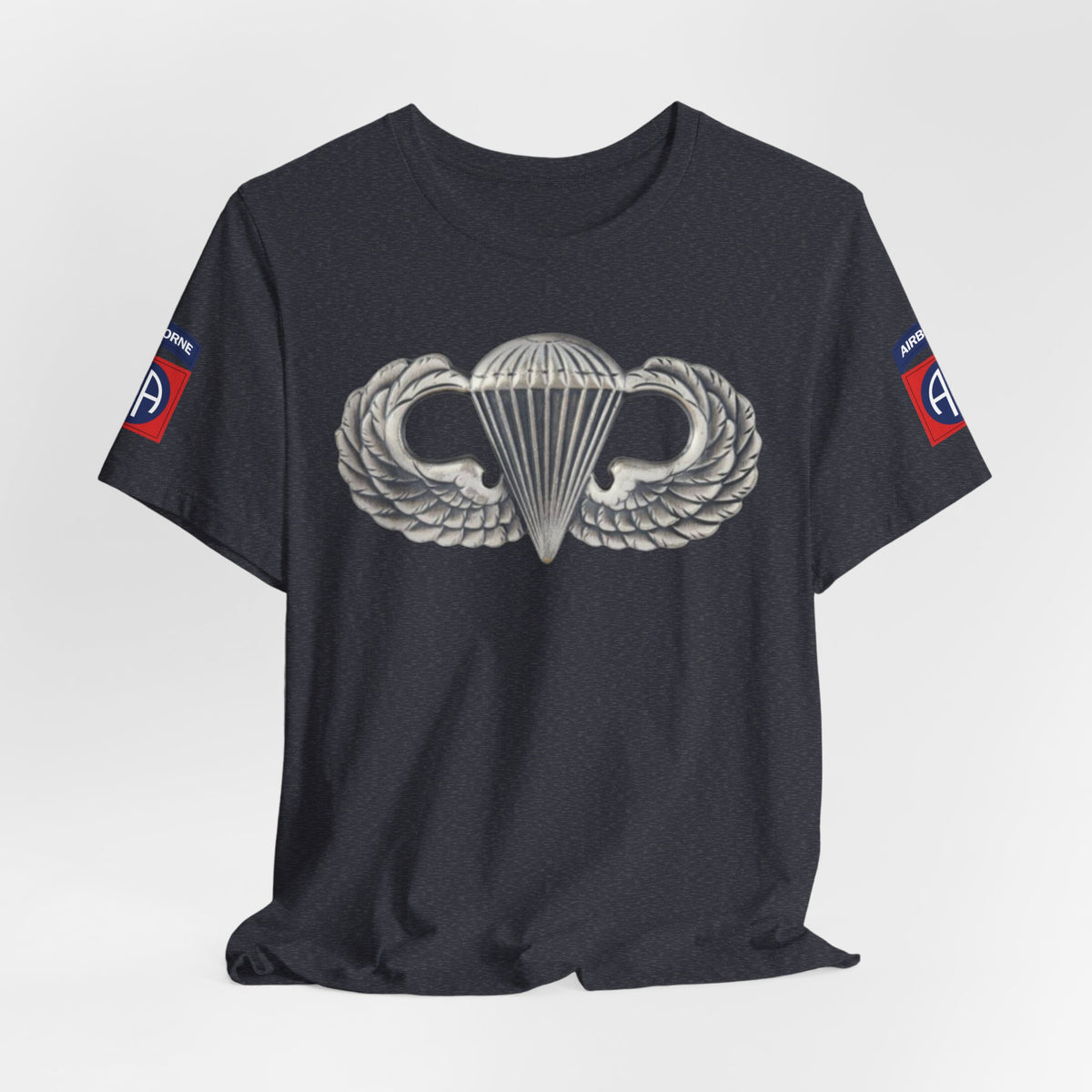 82nd Airborne Basic Wings Both-Sleeve Patch T-Shirt, Airborne Life