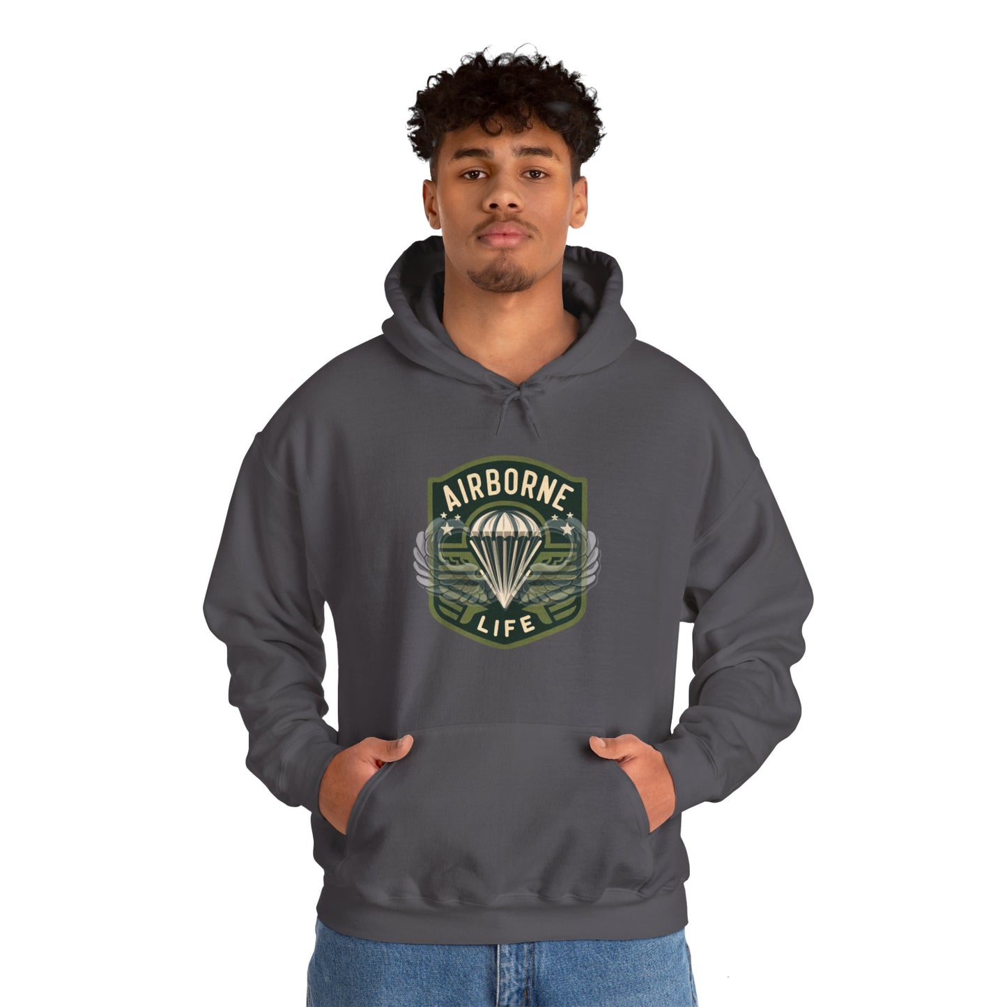 Airborne Life Paratrooper 82nd Patch Unisex Heavy Blend™ Hooded Sweatshirt