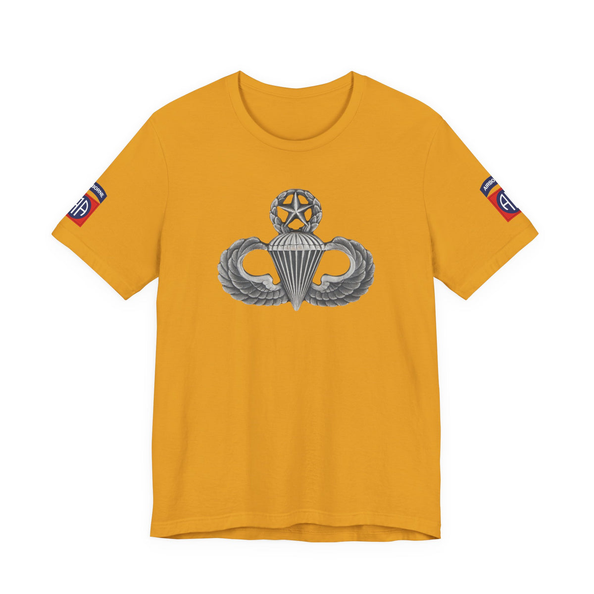 82nd Airborne Master Wings Both-Sleeve Patch T-Shirt | Jumpmaster Life Collection