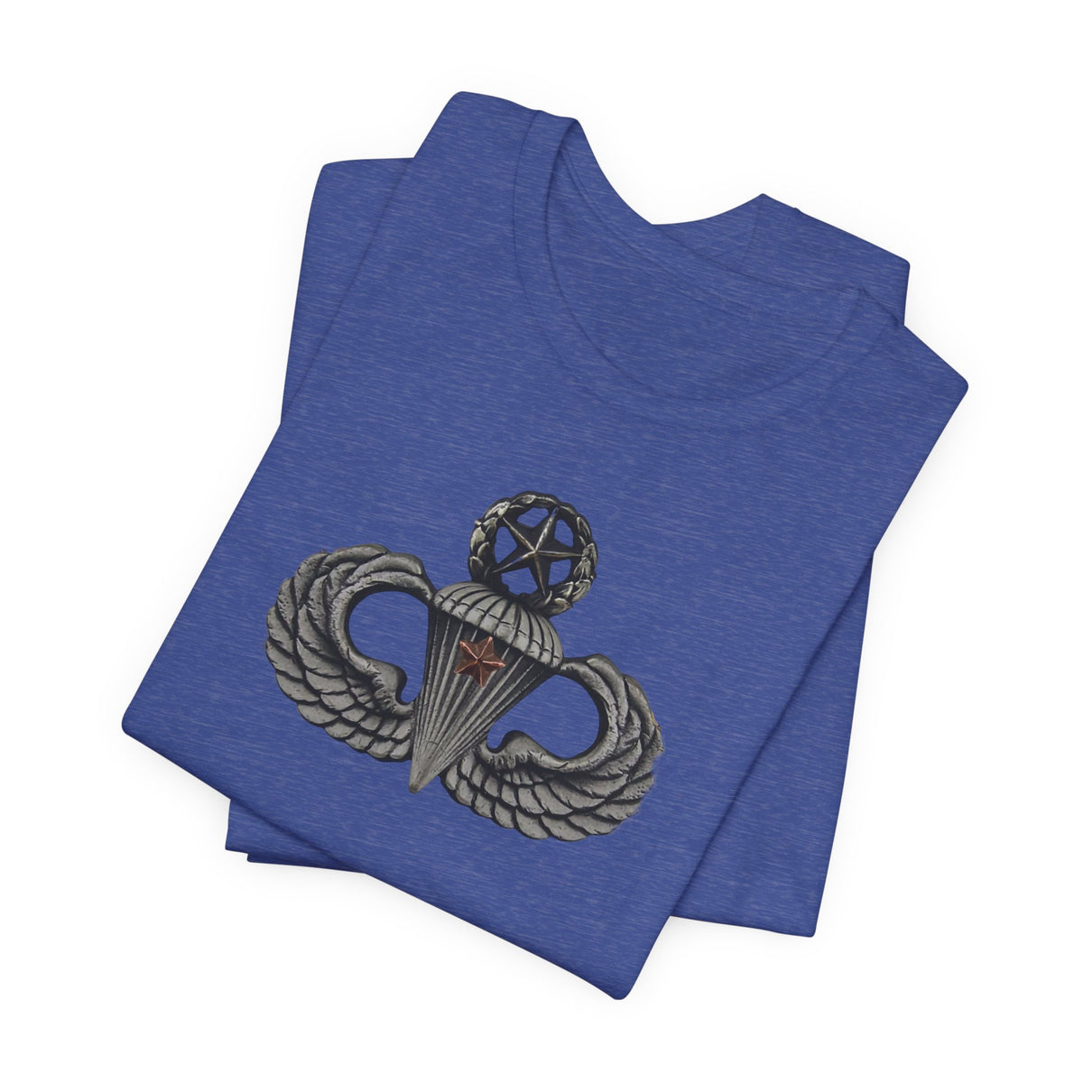 82nd Airborne Master Wings Combat Star Both-Sleeve Patch T-Shirt | Jumpmaster Life Collection