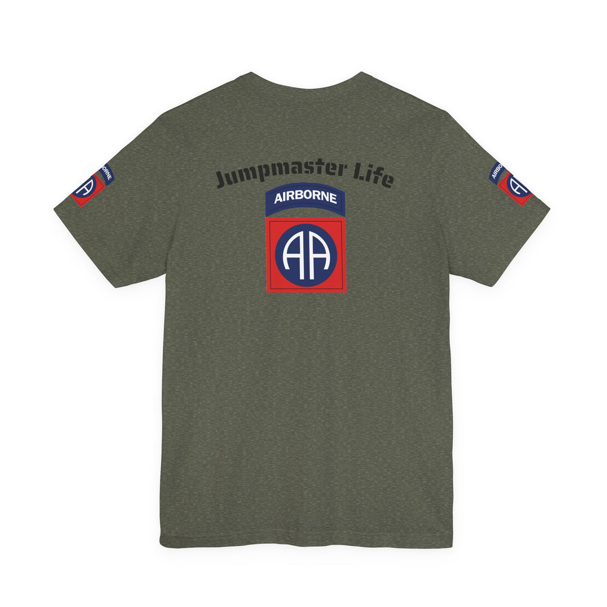82nd Airborne Master Wings Both-Sleeve Patch T-Shirt | Jumpmaster Life Collection