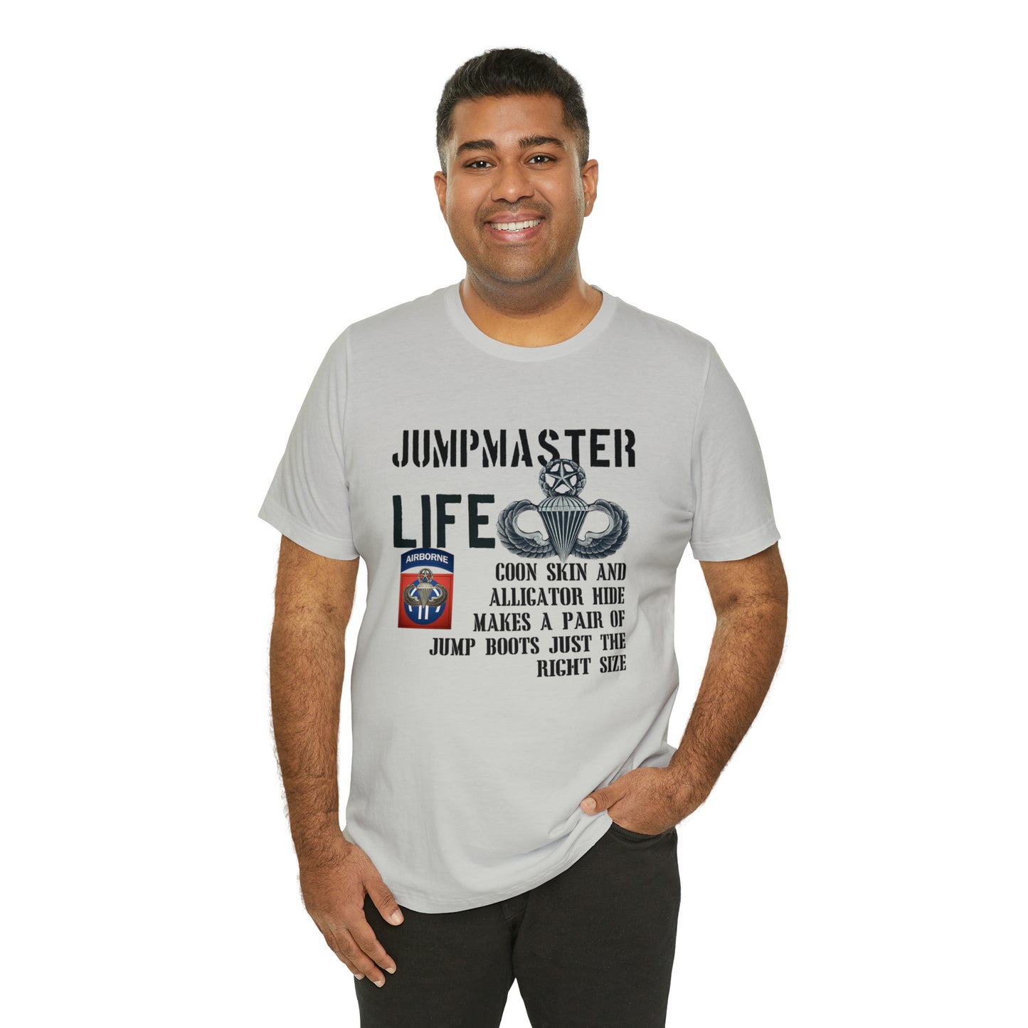 Jumpmaster Life Coonskin and Alligator Hide Unisex Jersey Short Sleeve Tee
