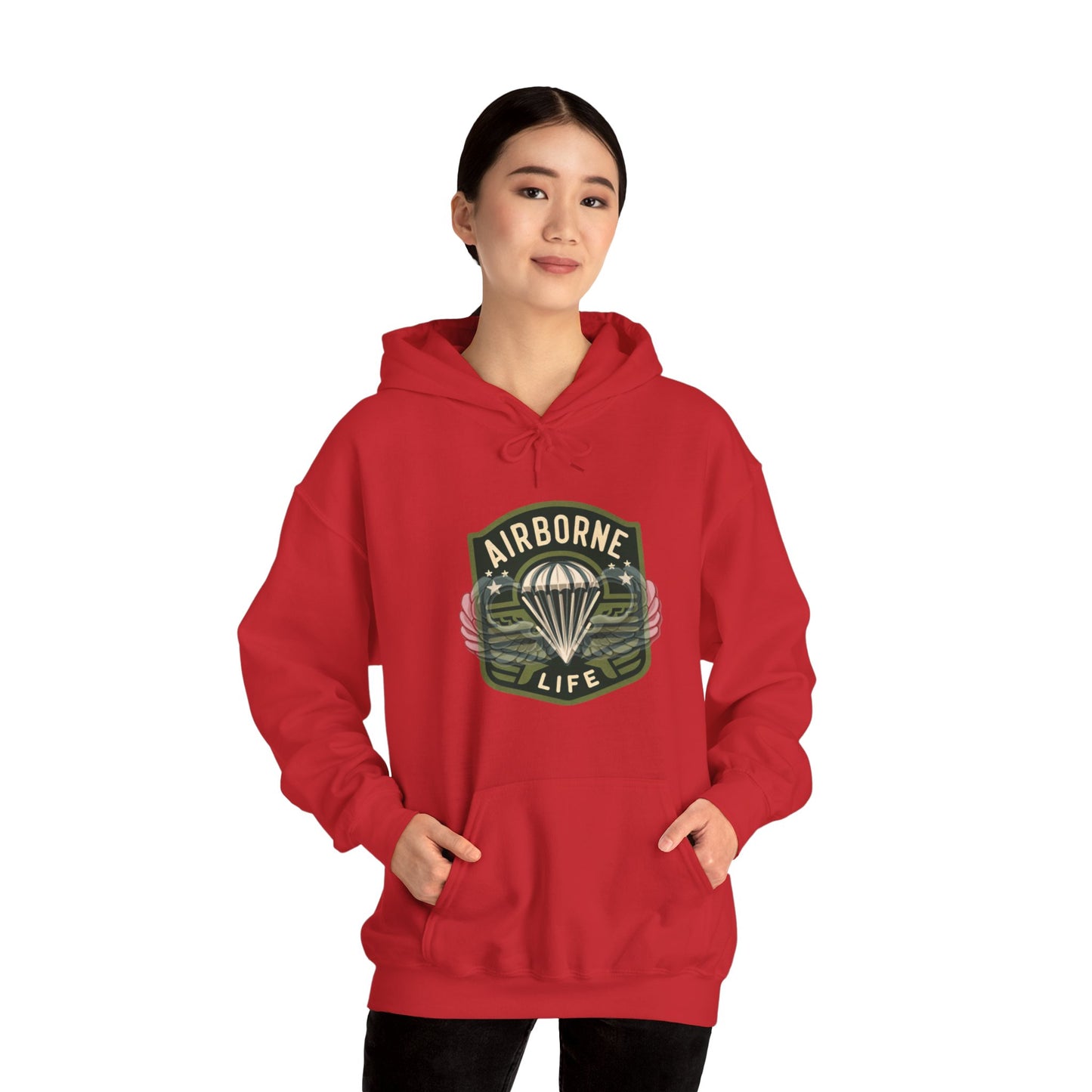 Airborne Life Paratrooper 82nd Patch Unisex Heavy Blend™ Hooded Sweatshirt