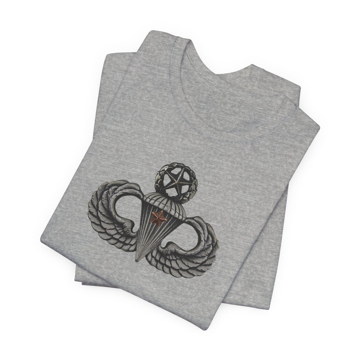 82nd Airborne Master Wings Combat Star Both-Sleeve Patch T-Shirt | Jumpmaster Life Collection