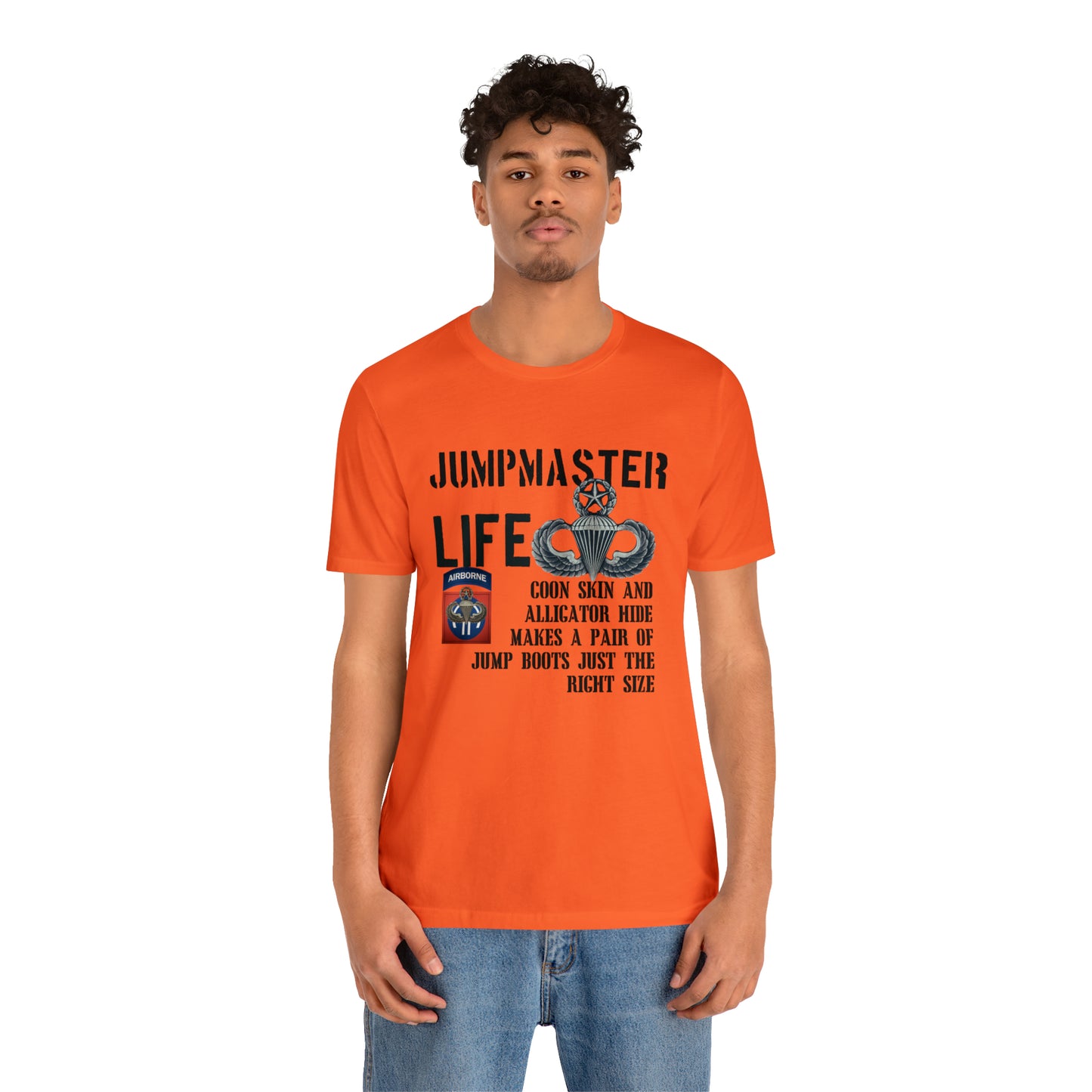 Jumpmaster Life Coonskin and Alligator Hide Unisex Jersey Short Sleeve Tee