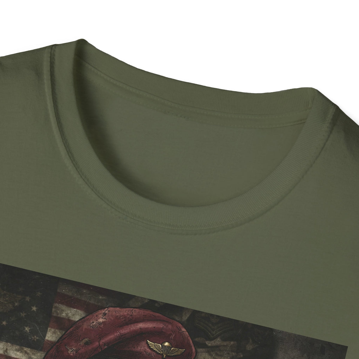 Brett Hunt Paratrooper 82nd Airborne T-Shirt, skull in maroon beret