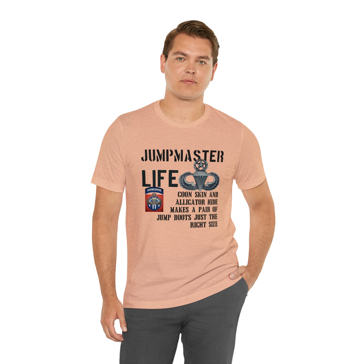Jumpmaster Life Coonskin and Alligator Hide Unisex Jersey Short Sleeve Tee