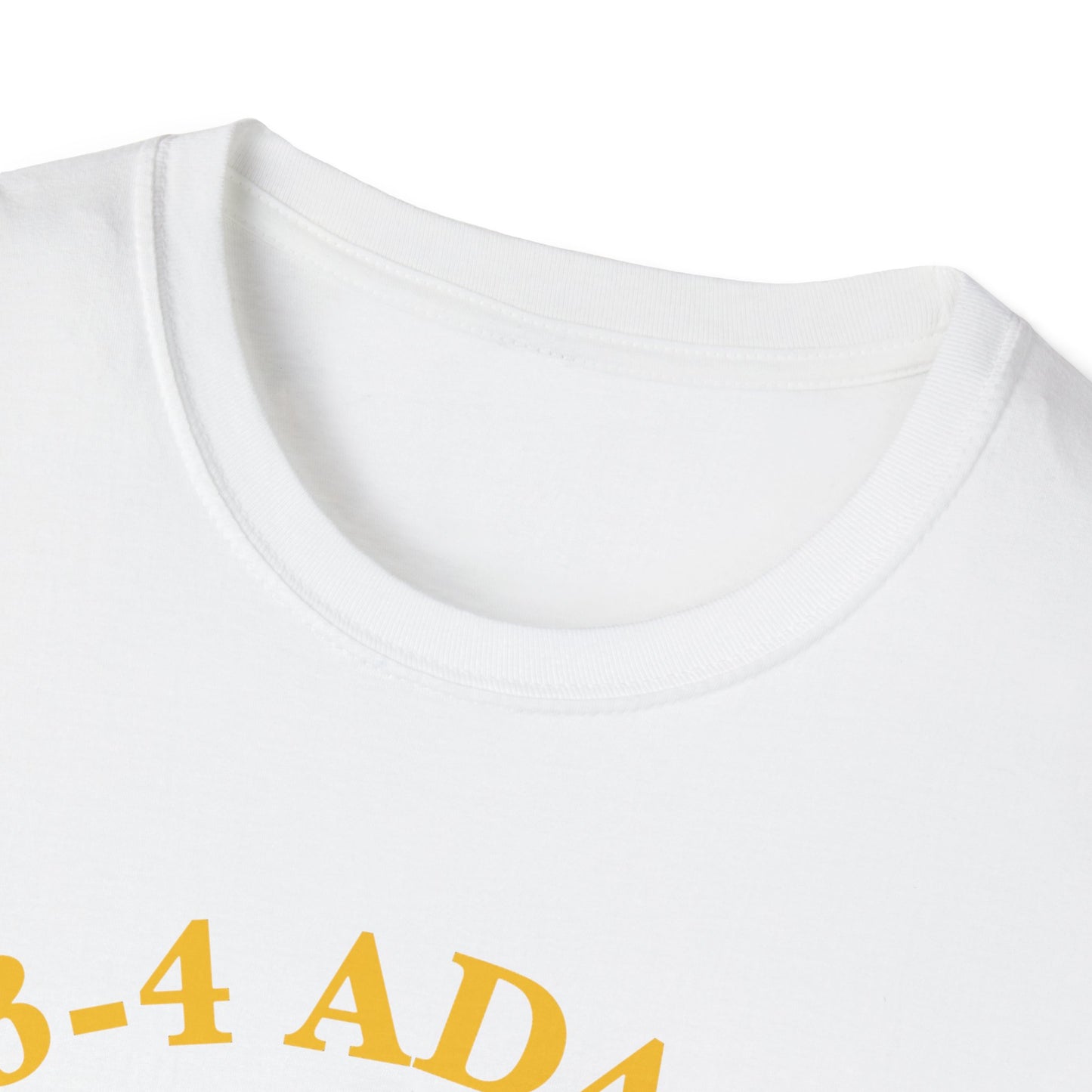 3-4 ADAR Classic Black and Gold Marshall Design Unisex Softstyle T-Shirt