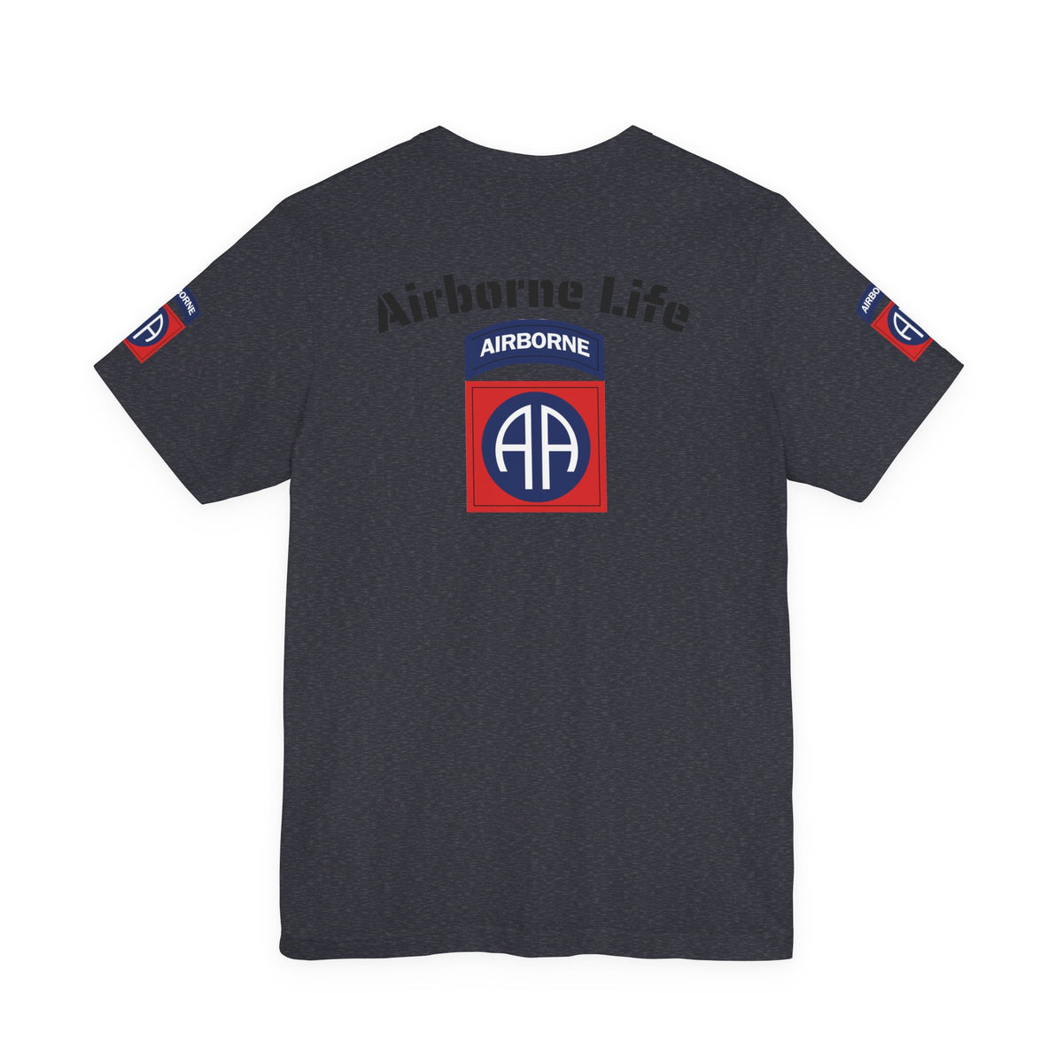 82nd Airborne Basic Wings Both-Sleeve Patch T-Shirt, Airborne Life