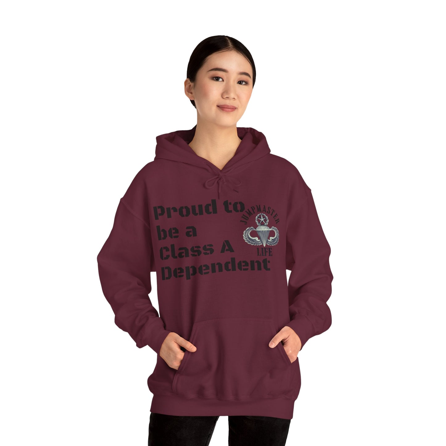 Proud to be a Class A Dependent Jumpmaster Life Unisex Heavy Blend™ Hooded Sweatshirt