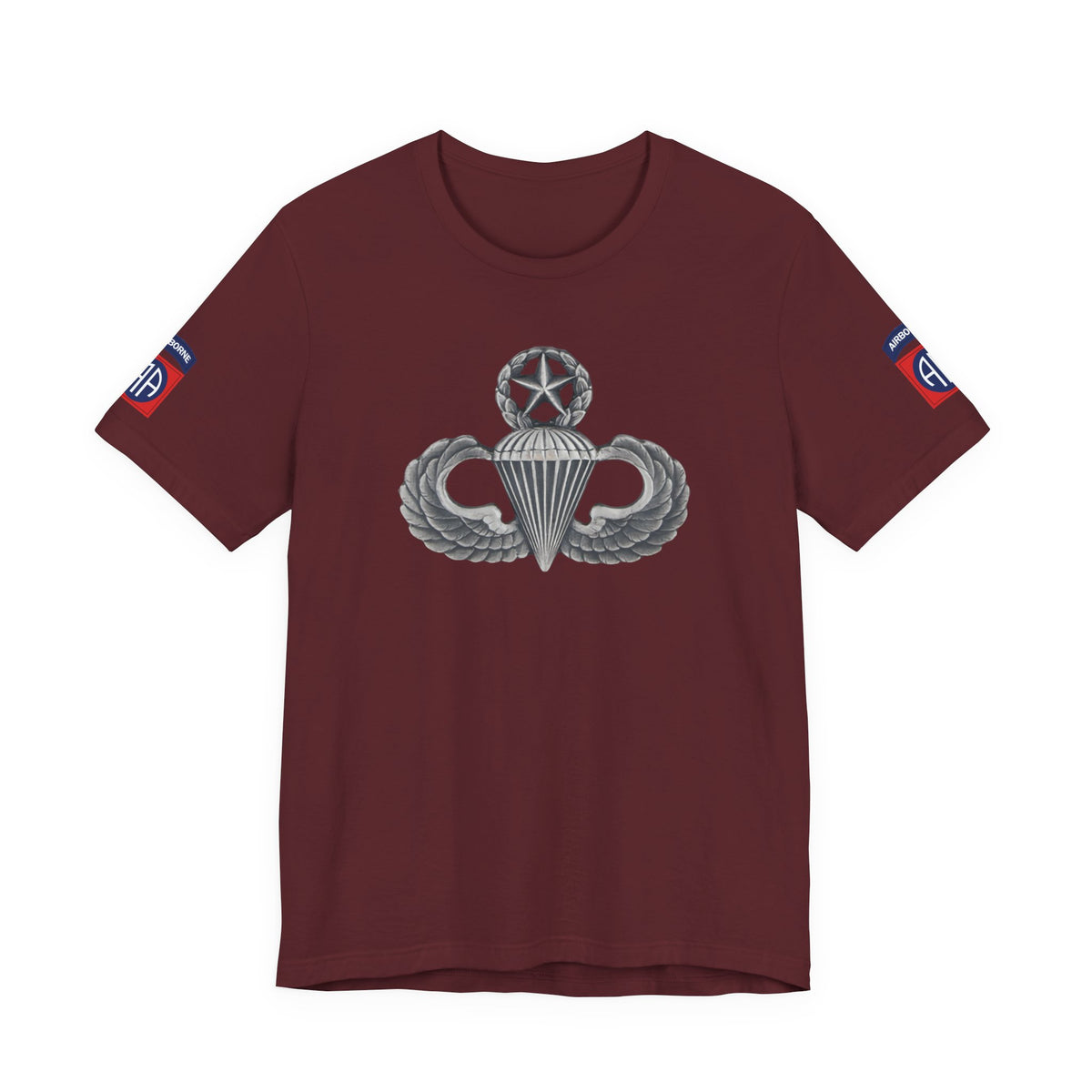 82nd Airborne Master Wings Both-Sleeve Patch T-Shirt | Jumpmaster Life Collection