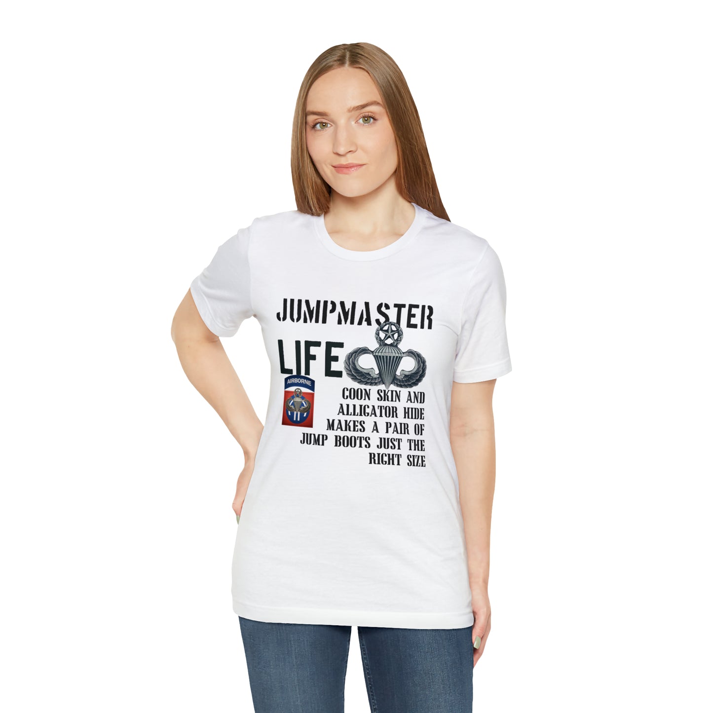 Jumpmaster Life Coonskin and Alligator Hide Unisex Jersey Short Sleeve Tee