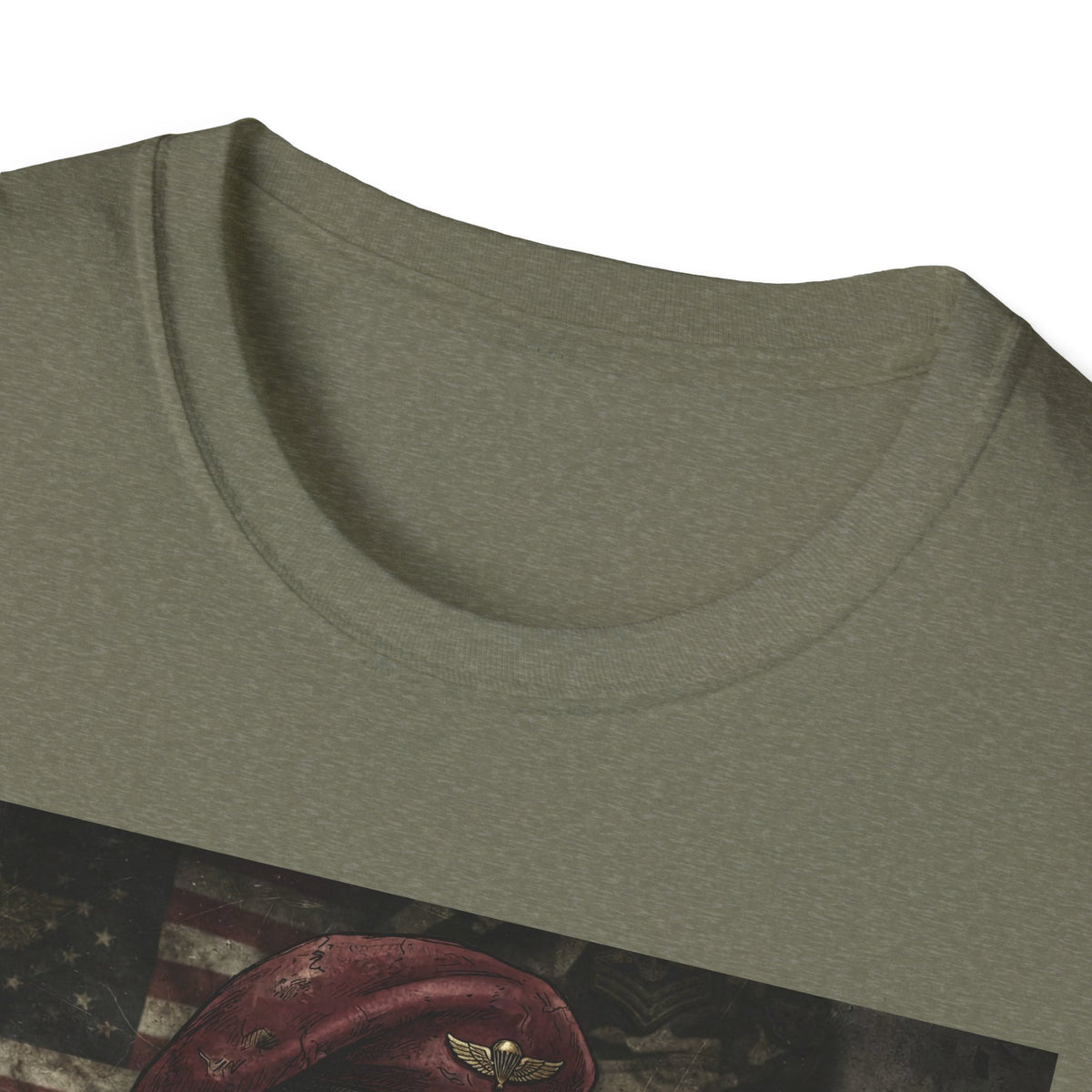 Brett Hunt Paratrooper 82nd Airborne T-Shirt, skull in maroon beret