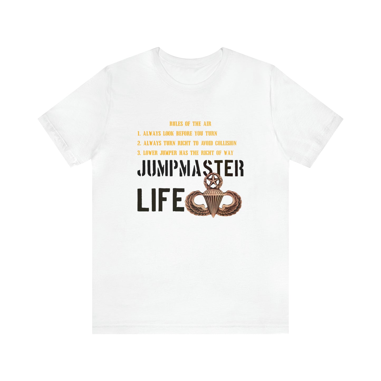 Rules of the Air Jumpmaster Life Unisex Jersey Short Sleeve Tee