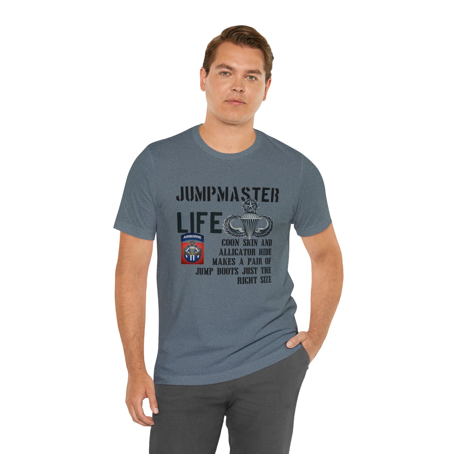 Jumpmaster Life Coonskin and Alligator Hide Unisex Jersey Short Sleeve Tee
