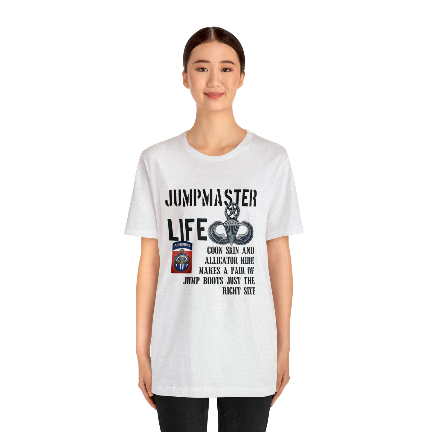 Jumpmaster Life Coonskin and Alligator Hide Unisex Jersey Short Sleeve Tee