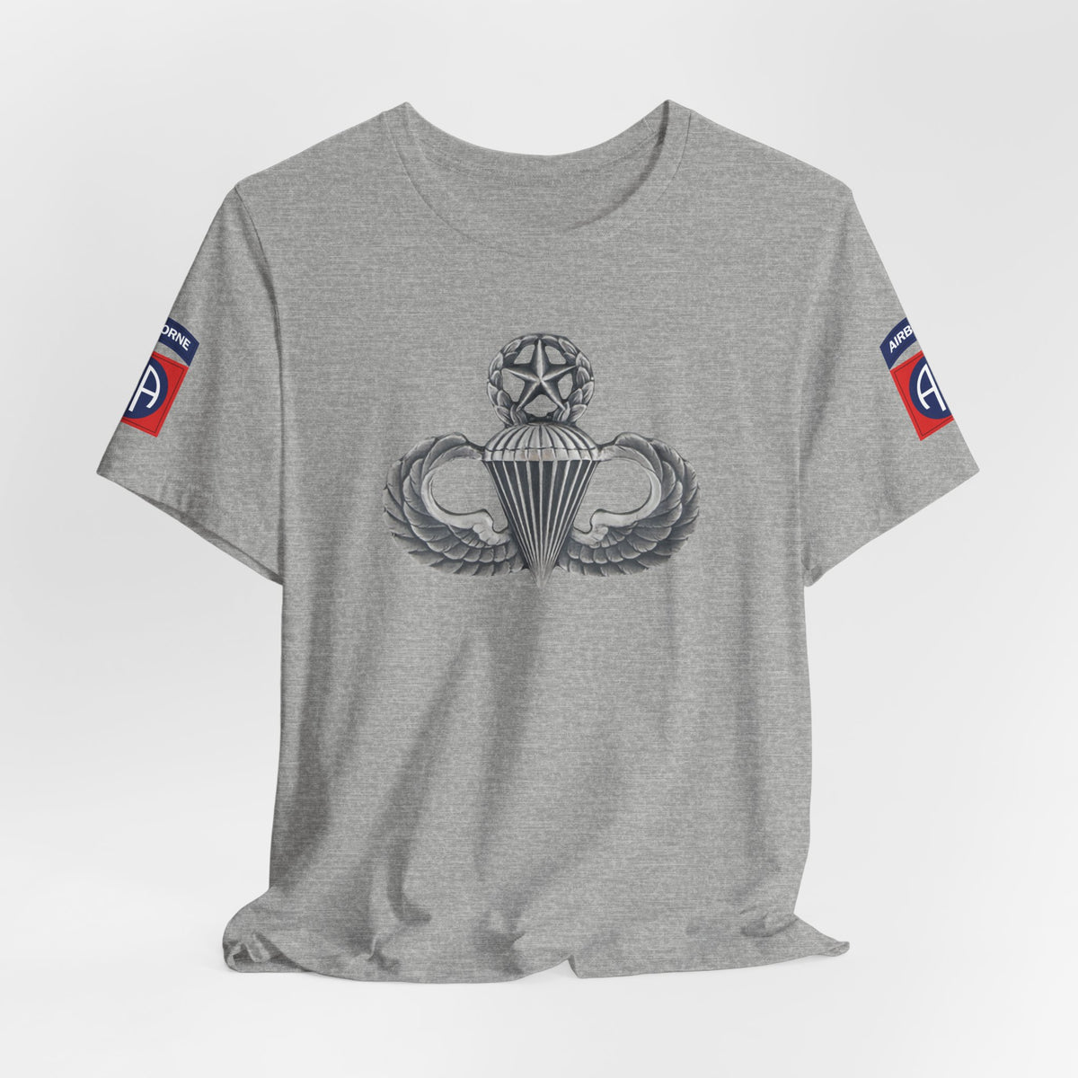 82nd Airborne Master Wings Both-Sleeve Patch T-Shirt | Jumpmaster Life Collection