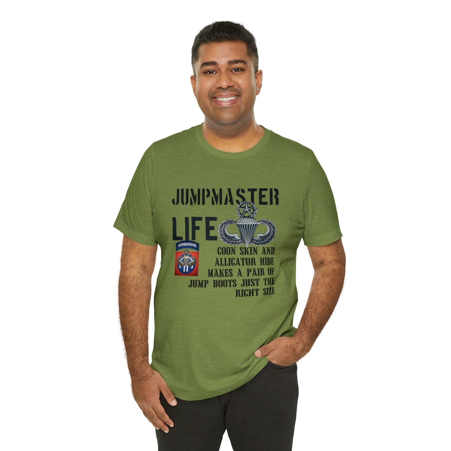 Jumpmaster Life Coonskin and Alligator Hide Unisex Jersey Short Sleeve Tee