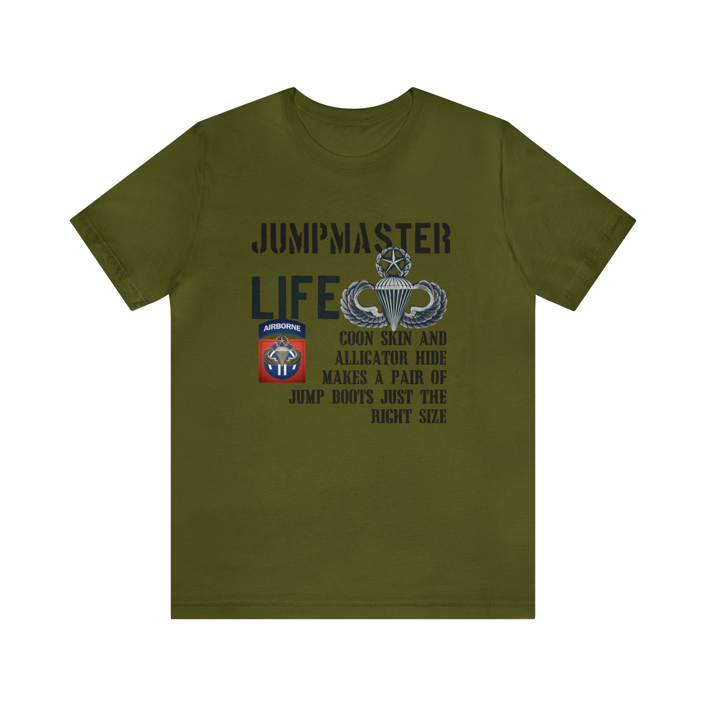 Jumpmaster Life Coonskin and Alligator Hide Unisex Jersey Short Sleeve Tee