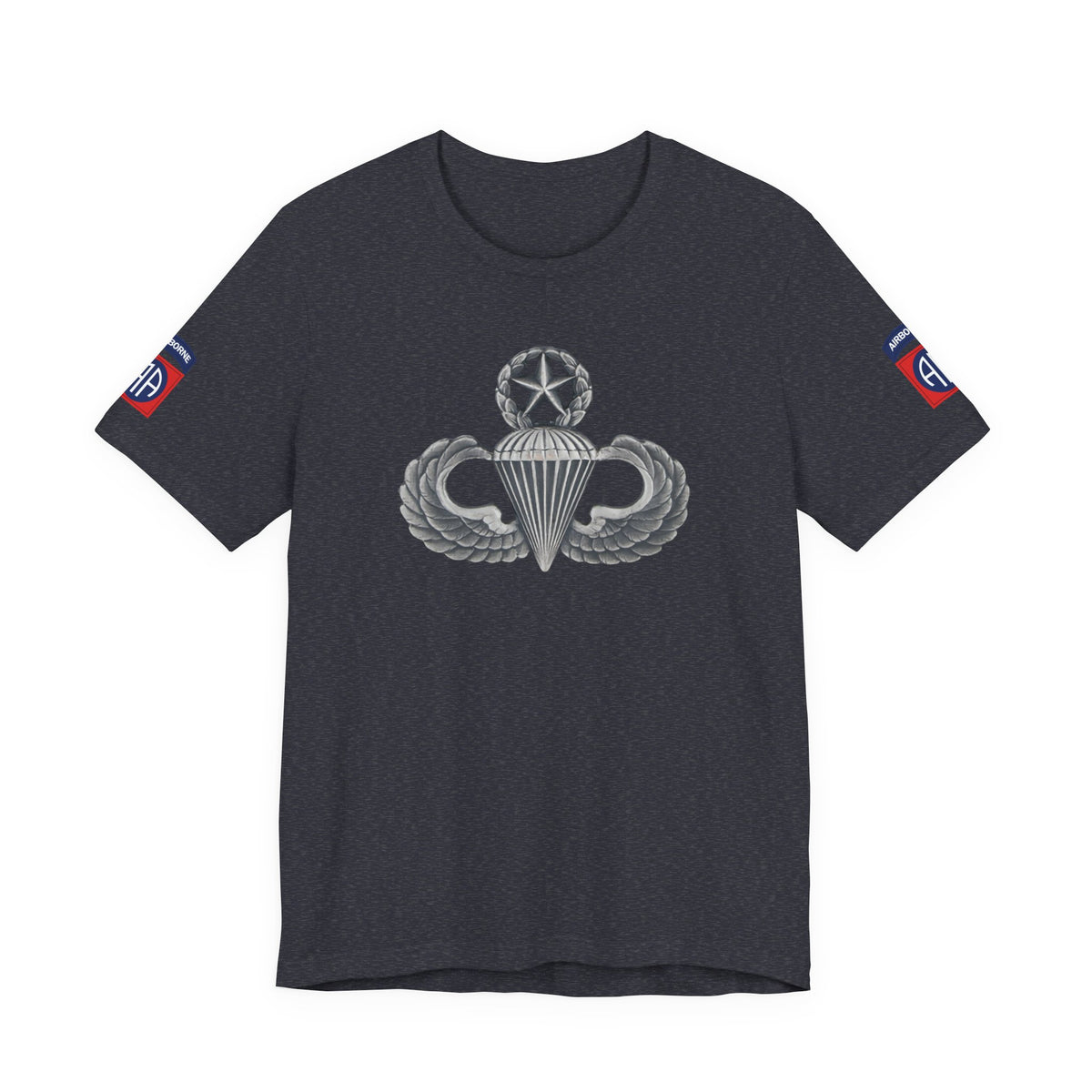 82nd Airborne Master Wings Both-Sleeve Patch T-Shirt | Jumpmaster Life Collection